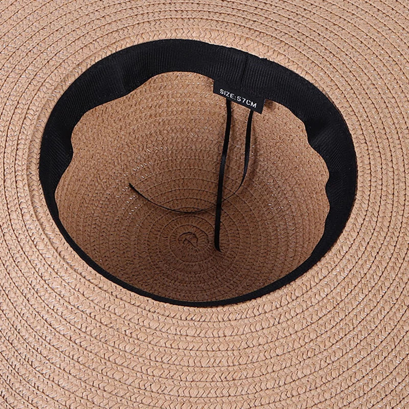 Foldable Women Oversized Floppy Straw Hat 70cm Diameter Large Brim Summer Sun Hats Panama Travel Beach Hat