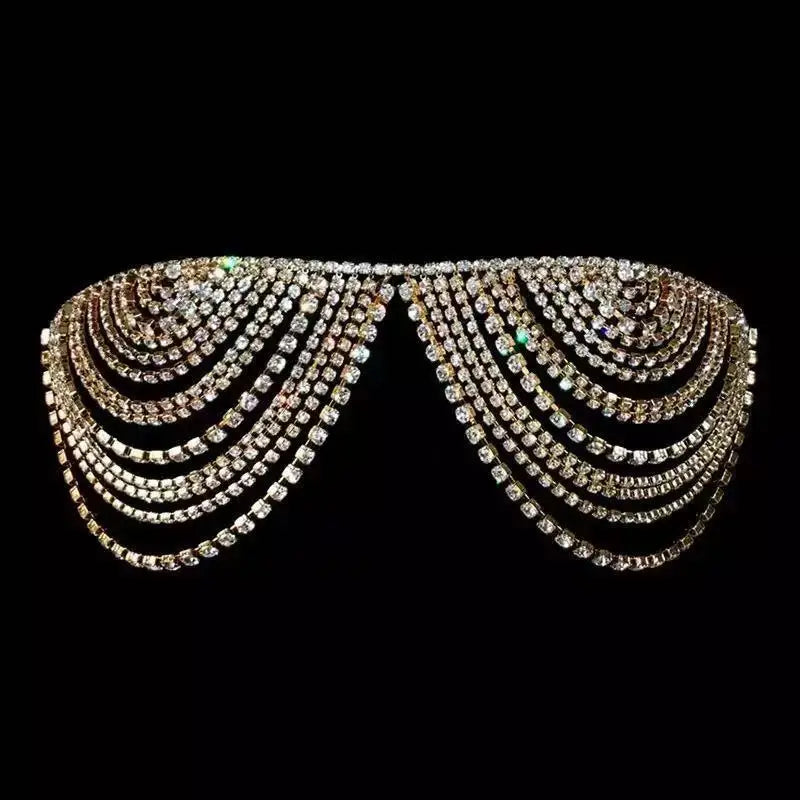 Bohemian Multi-layer Tassel Rhinestone Body Chain Bra