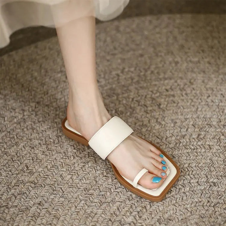 Shoes Women Slippers Flat Slides Pantofle Shale Female Beach Rubber Flip Flops Low Soft 2025 Sabot Hawaiian Casual Concise Scan
