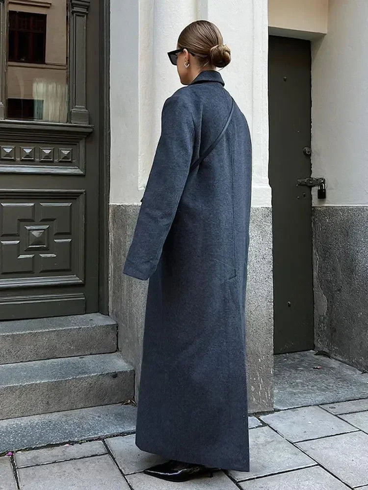 Collar Thicken Long Overcoat