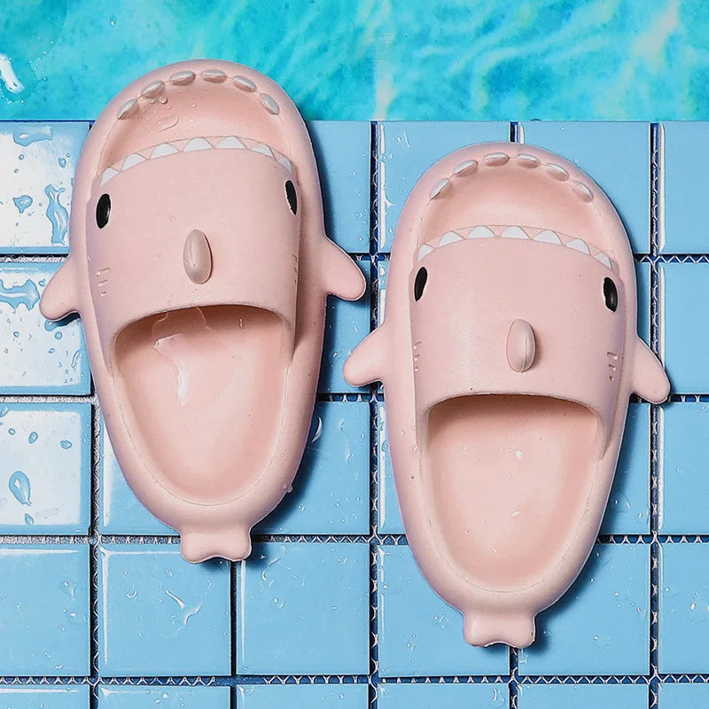 Summer Shark Slippers Anti-skid Flat Shoes Couple Children's Sandals