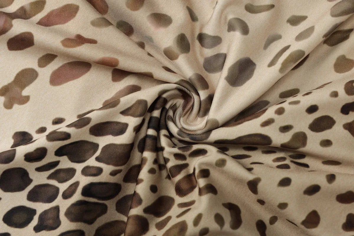 Halter Leopard Backless Maxi Dress Women Long Dresses