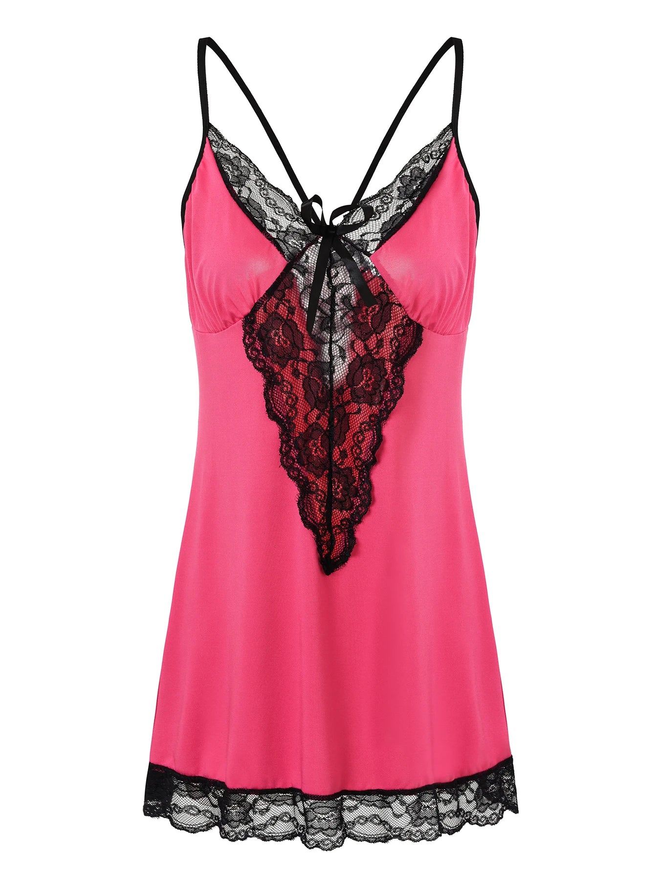 Plus - Size Romantic Lace Lingerie Dresses: Heart/Leopard Prints