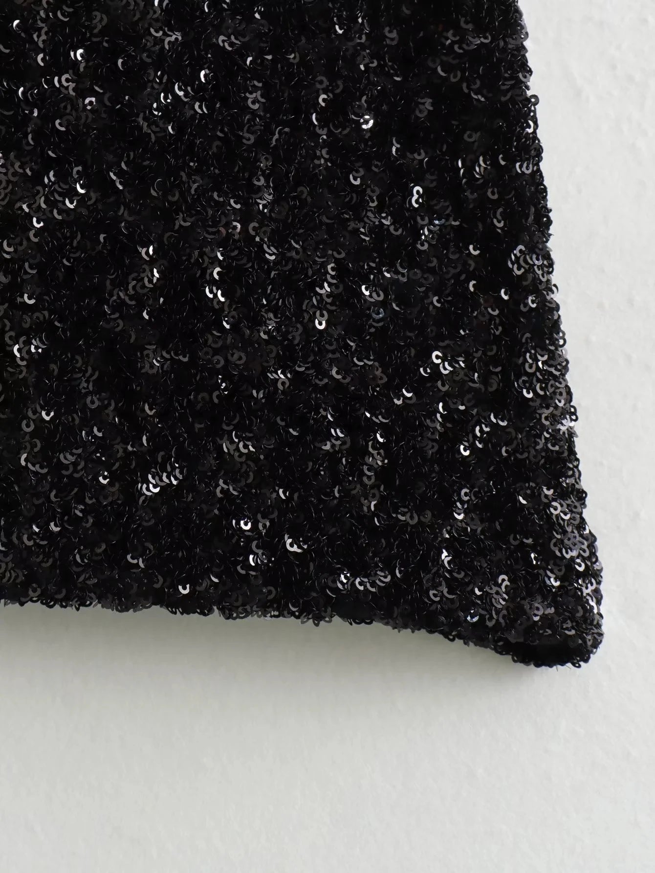 Sequin Shiny O Neck Mini Dress