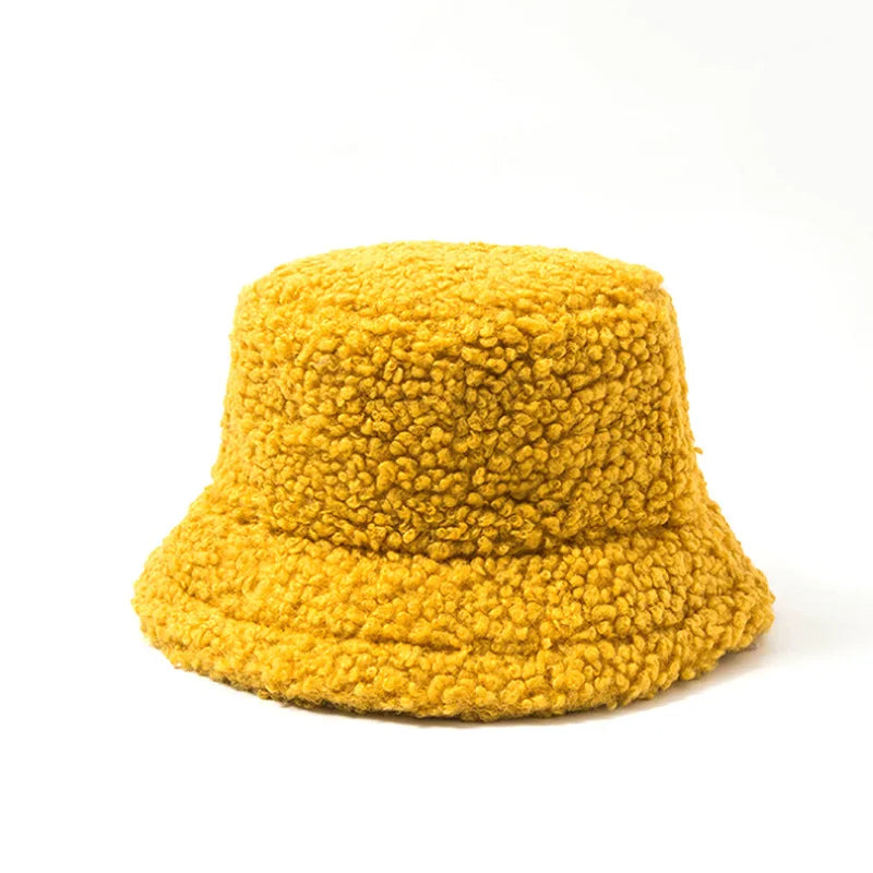 Unisex Bucket Hats Winter Outdoor Sun Visor Panama Cap Letter Embroidered