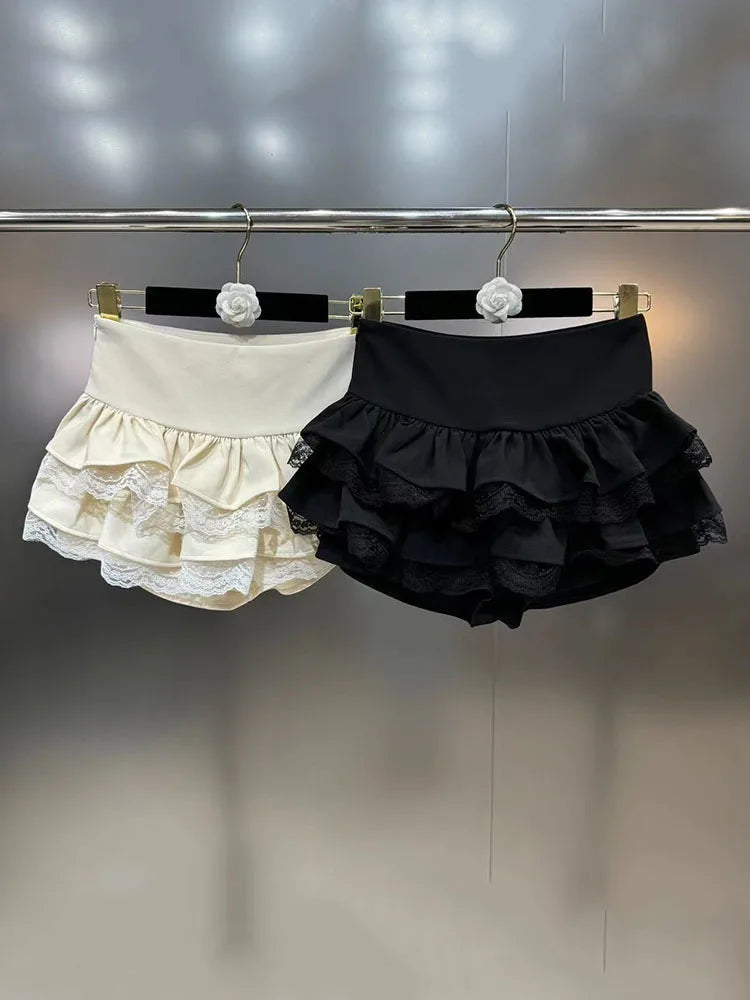 Multilayer Cake Skirts High Waist Wrap Hip Mini Skirts