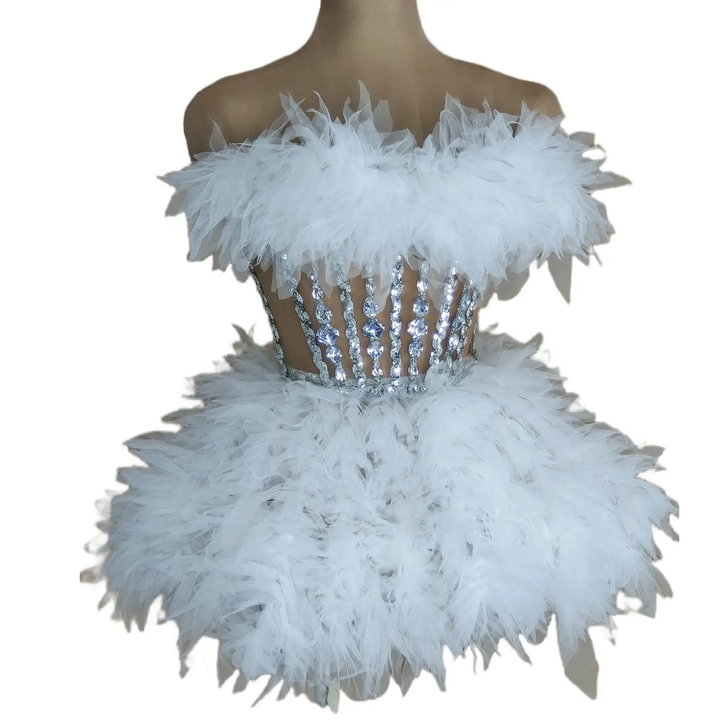 Sheer Mesh Luxury Women Cocktail Gowns Sparkly Crystals Dresses Mini Prom Dress