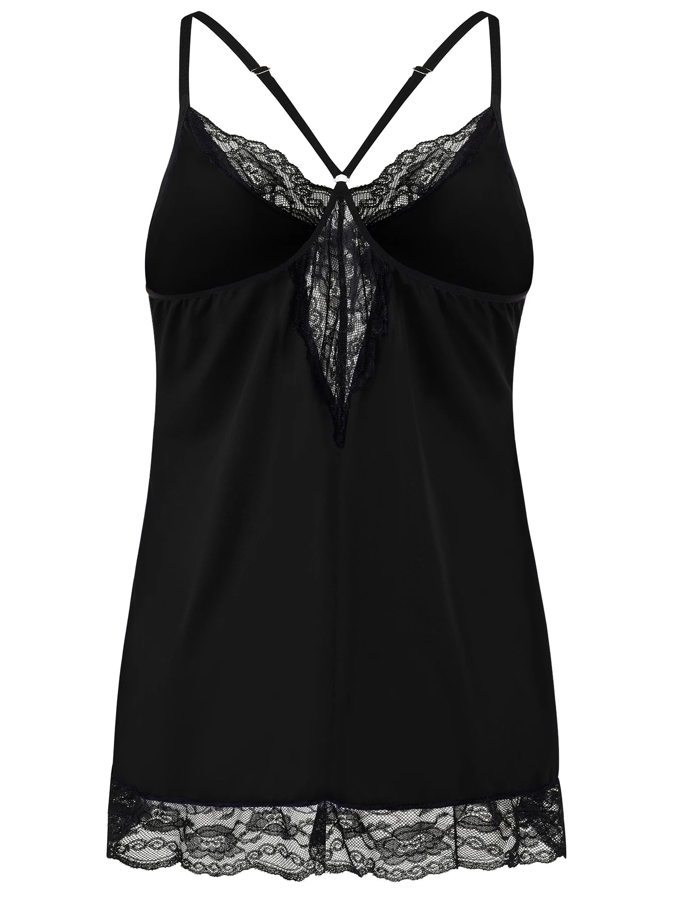 Plus - Size Romantic Lace Lingerie Dresses: Heart/Leopard Prints