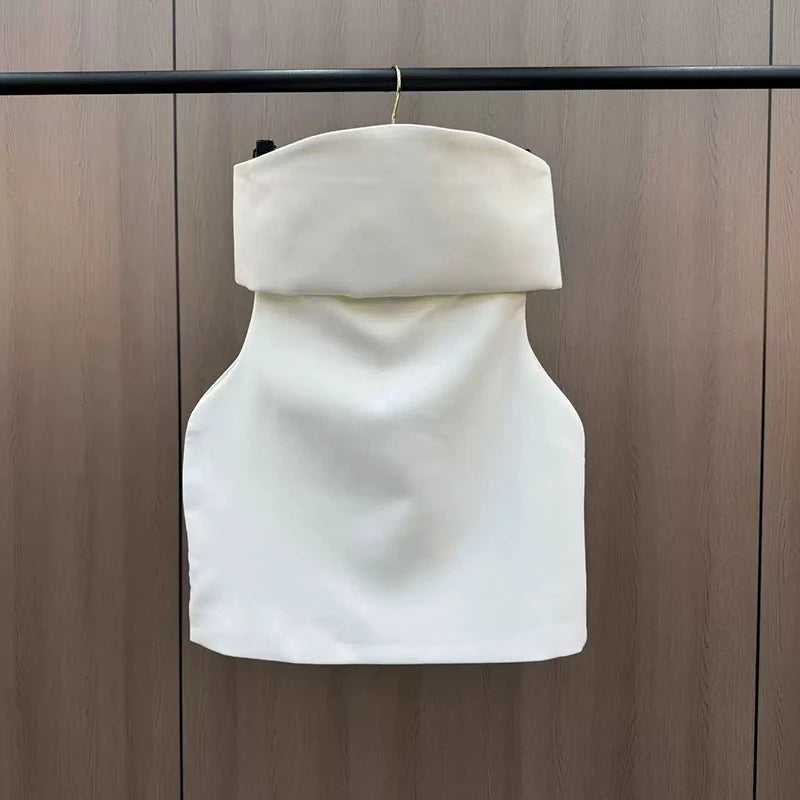Spring New Arrival Fashion 3D Sleeveless Strapless Dresses For Women Trendy Temperament Dress