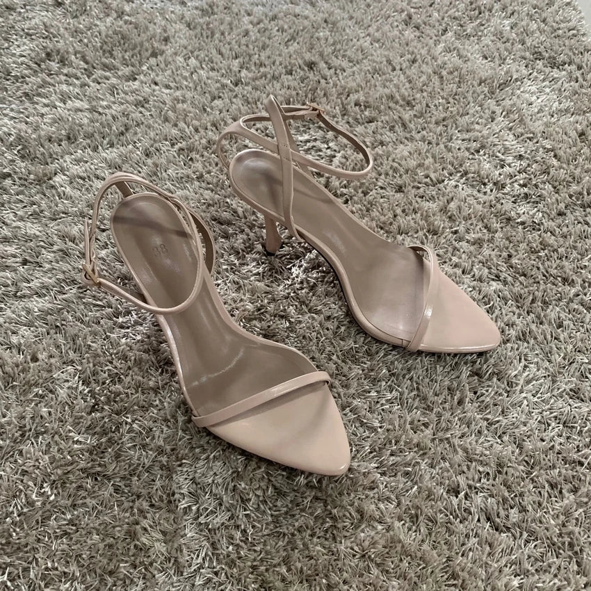 Ankle Strap Women Sandals Summer Fashion Sexy Thin High Heels Gladiator Sandal Shoes Narrow Band Party Dress Pump Shoes