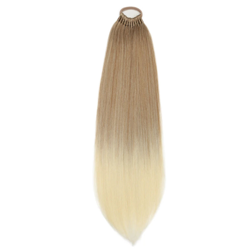 24 32 Inch Straight Ponytail With Elastic Band Synthetic Ponytail Extension Wrap Around Heat Resistant Pony Tail for Women
