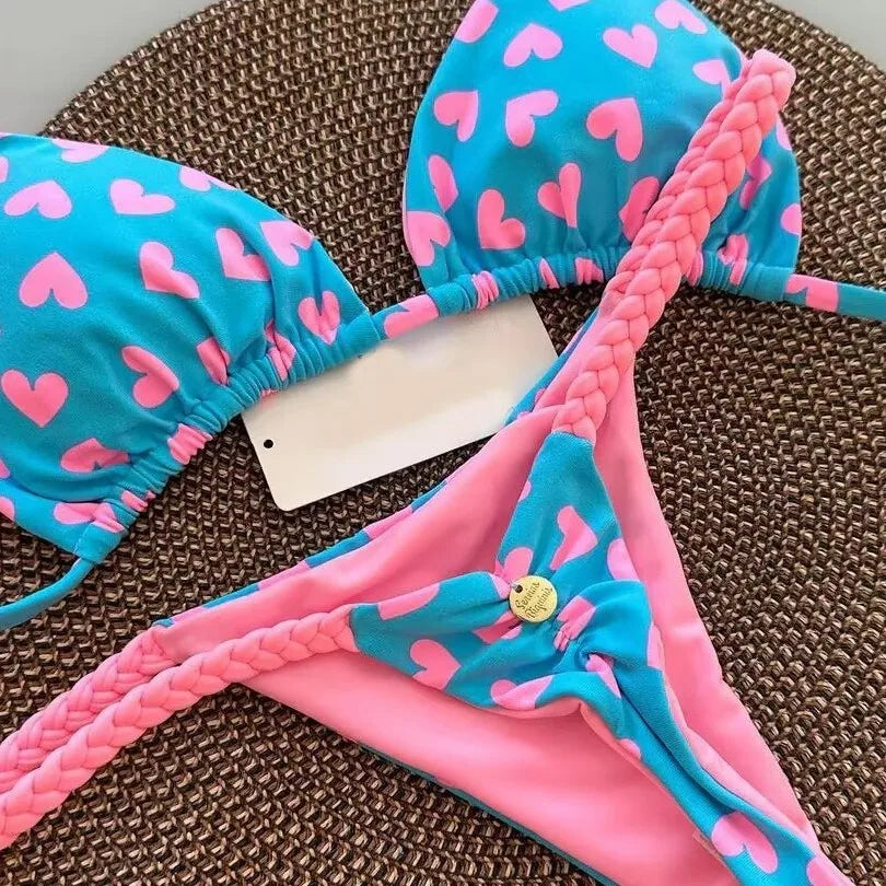 Bikini High Waisted Swimsuit Bikini Set Zebra Print Women's Brazilian Swimsuit New Bikini Swimsuit