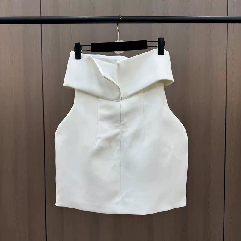 Spring New Arrival Fashion 3D Sleeveless Strapless Dresses For Women Trendy Temperament Dress