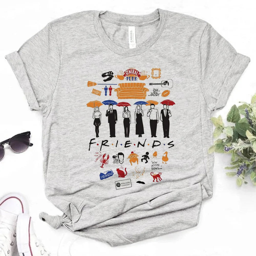 Friends Tv Show Chandler tshirt women manga graphic anime t-shirts female streetwear