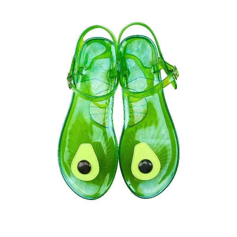 Transparent PVC Fruit Decoration Sandals
