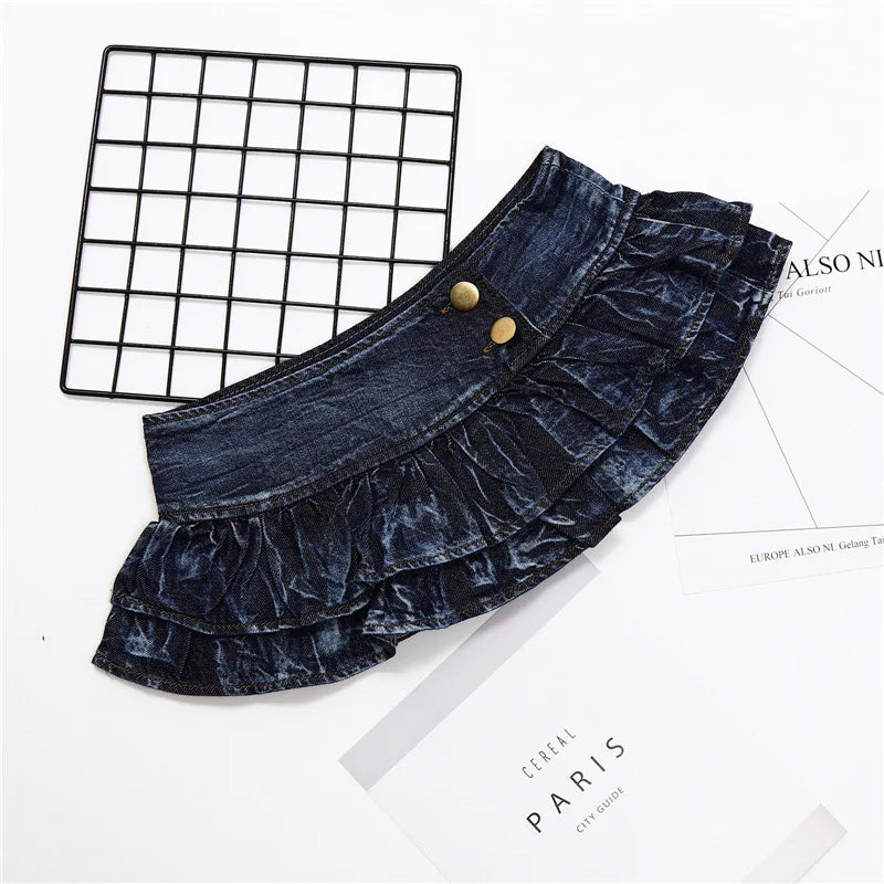 New Women Ruffles Mini Skirt Ultra Low Waist Cake Skirt