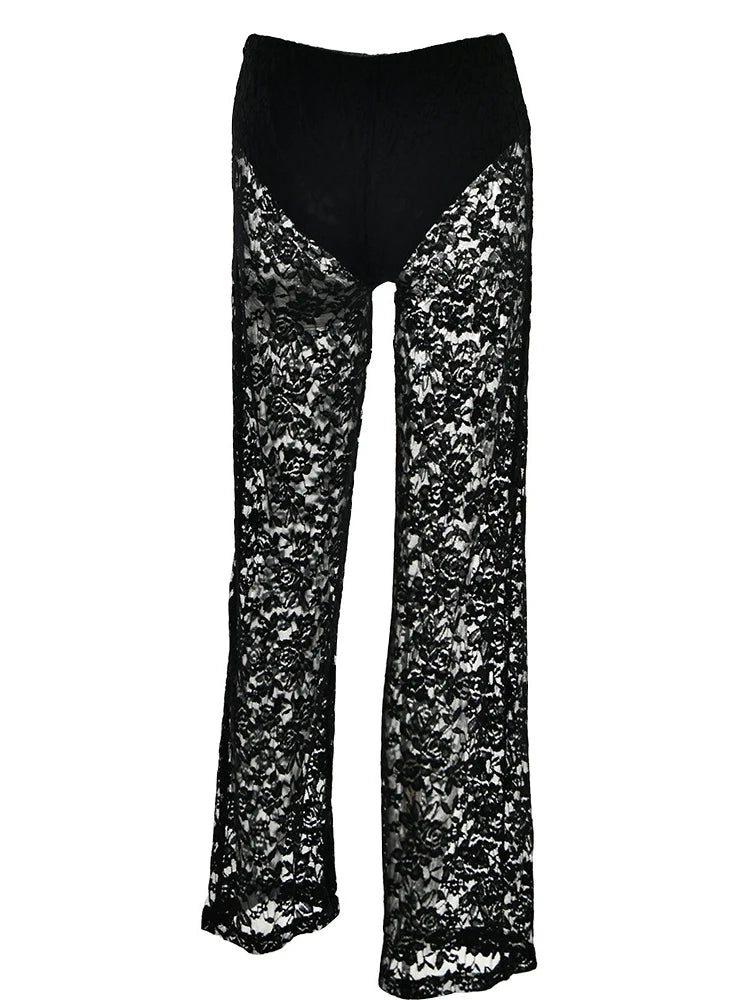 Lace Pants Blck and White