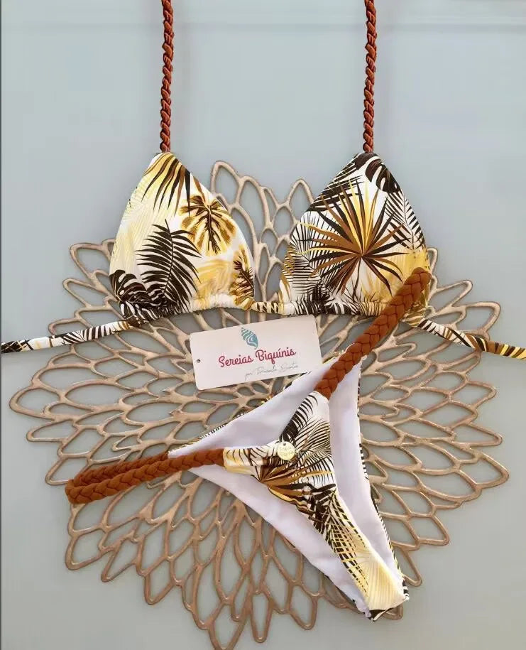 Bikini High Waisted Swimsuit Bikini Set Zebra Print Women's Brazilian Swimsuit New Bikini Swimsuit