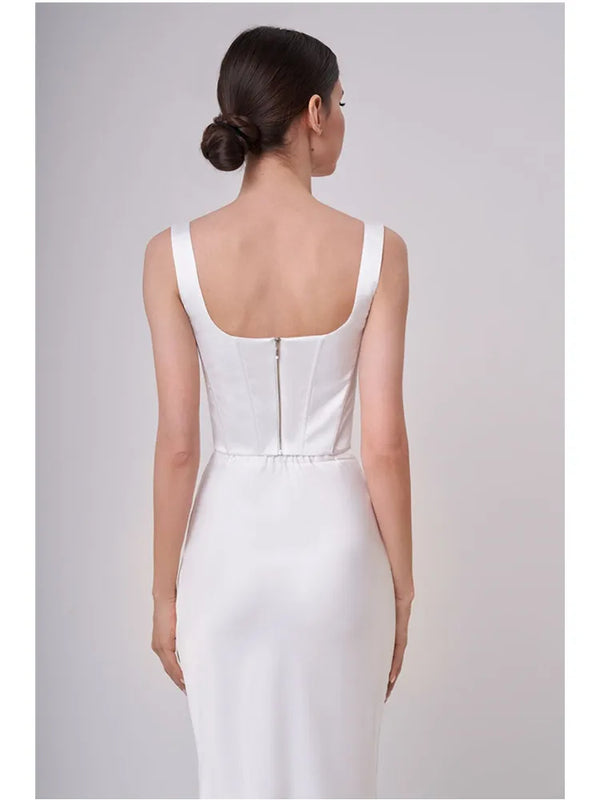 Black White 3D Flower Bandage Skirt Set Knitted Elegant Evening Club Sets Dress