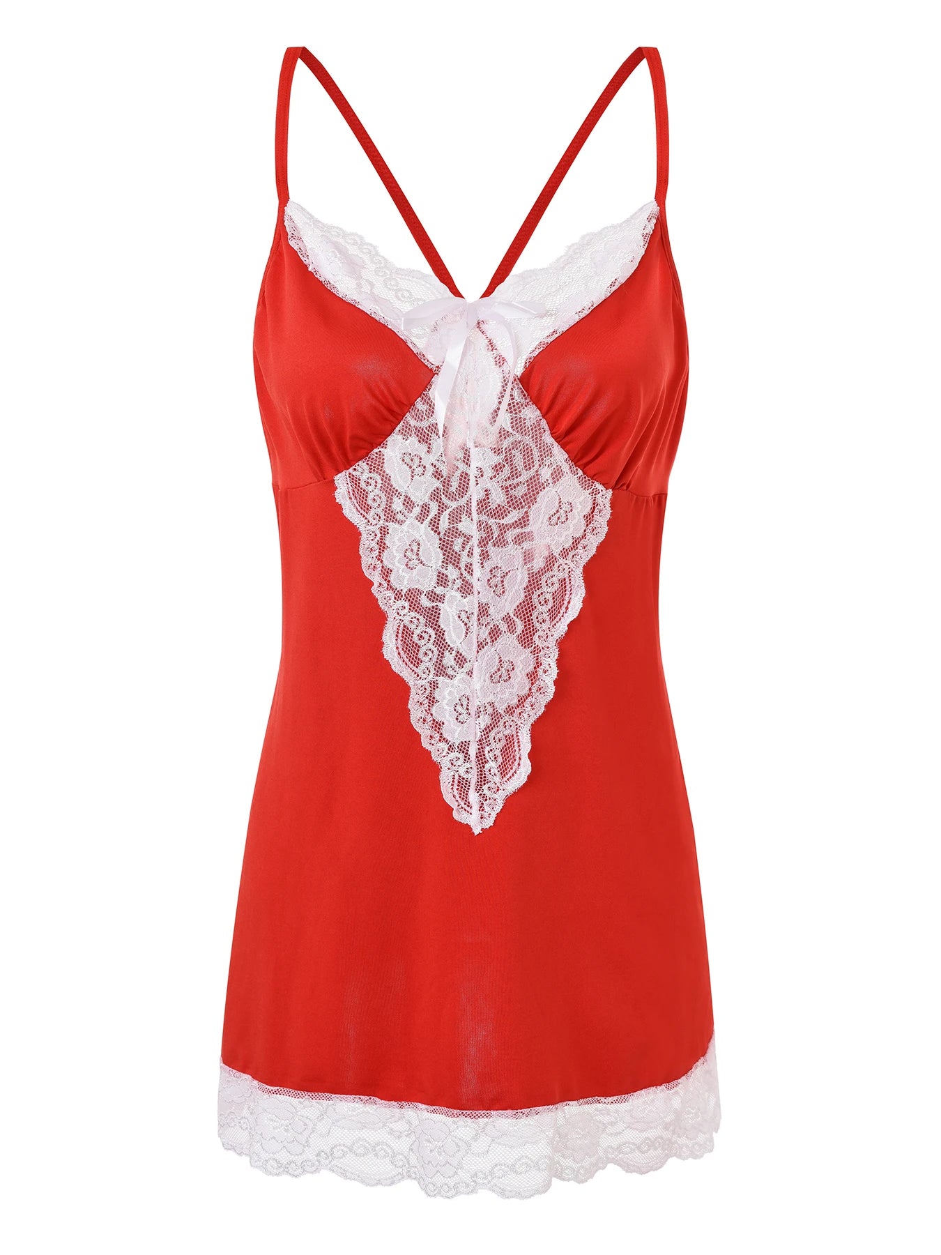 Plus - Size Romantic Lace Lingerie Dresses: Heart/Leopard Prints