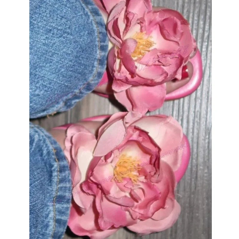 Flower Decor Sandals Open Toe Shoes